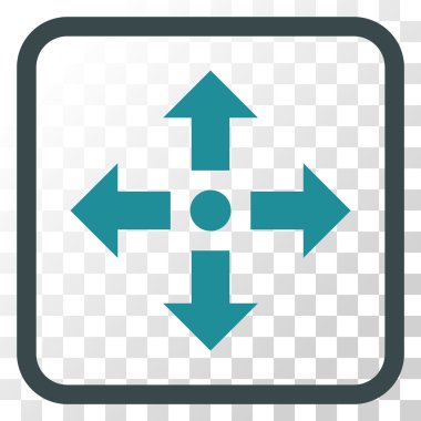 Genişletin okları vektör simgesi bir çerçeve içinde