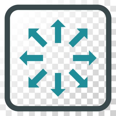 Oklar vektör simgesi bir çerçeve içinde patlayabilir