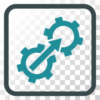 Dişli Tümleştirme vektör simgesi bir çerçeve içinde