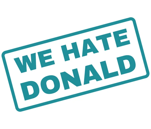 We Hate Donald Rubber Stamp Vector — ストックベクタ