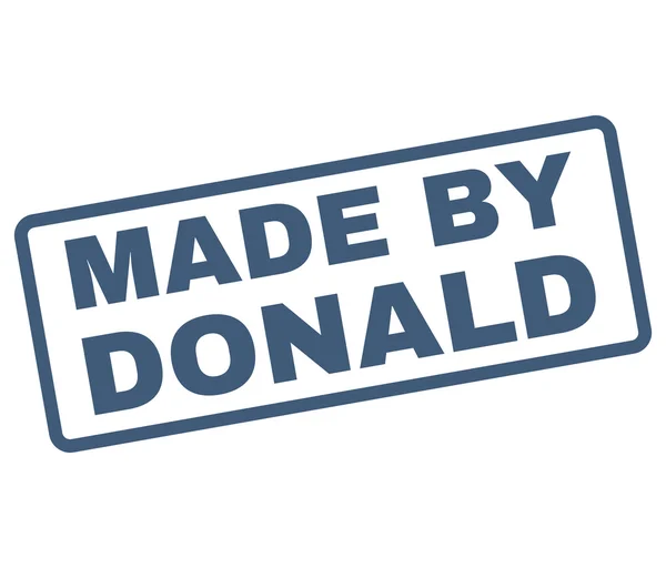 Hergestellt von donald rubber stamp vector — Stockvektor