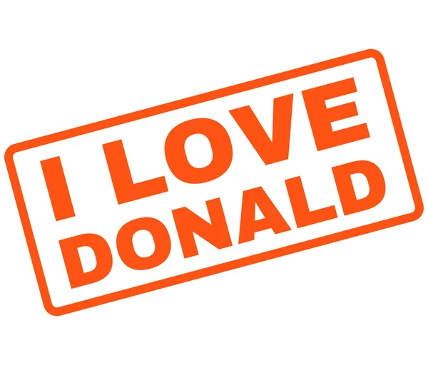 I Love Donald Rubber Stamp Vector — ストックベクタ