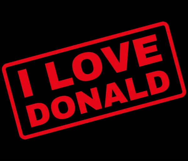 I Love Donald Rubber Stamp Vector — ストックベクタ