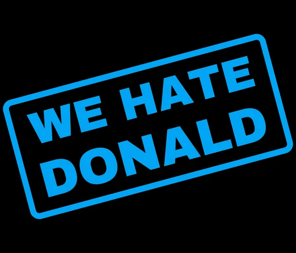 We Hate Donald Rubber Stamp Vector — ストックベクタ