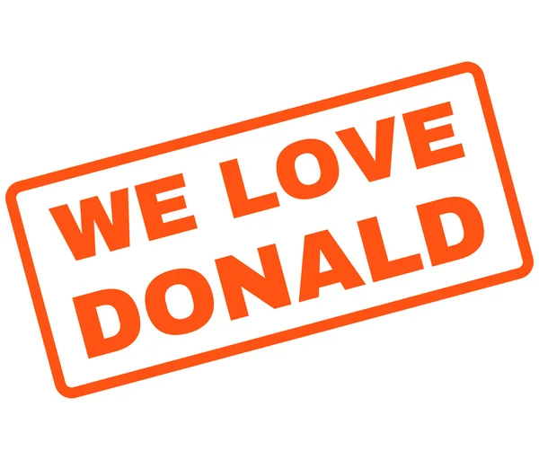 We Love Donald Rubber Stamp Vector — ストックベクタ