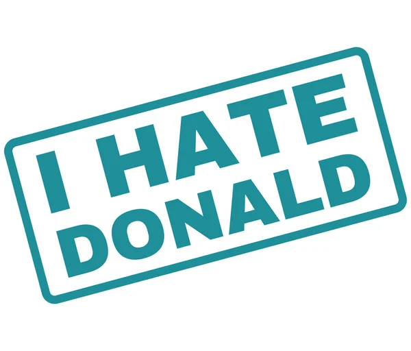 I Hate Donald Rubber Stamp Vector — ストックベクタ