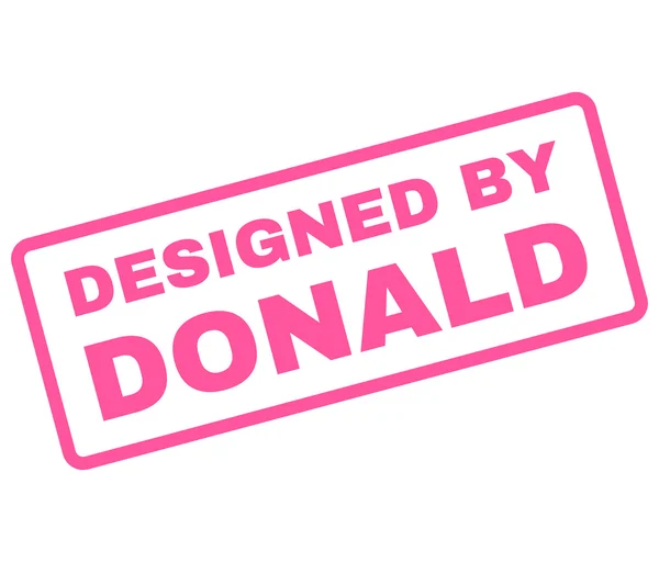 Σχεδιάστηκε από τον Donald καουτσούκ σφραγίδα διάνυσμα — Διανυσματικό Αρχείο