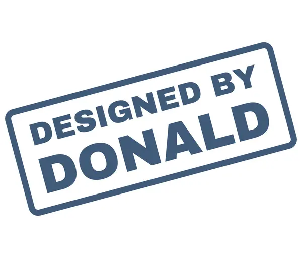 Projetado por Donald Rubber Stamp Vector — Vetor de Stock