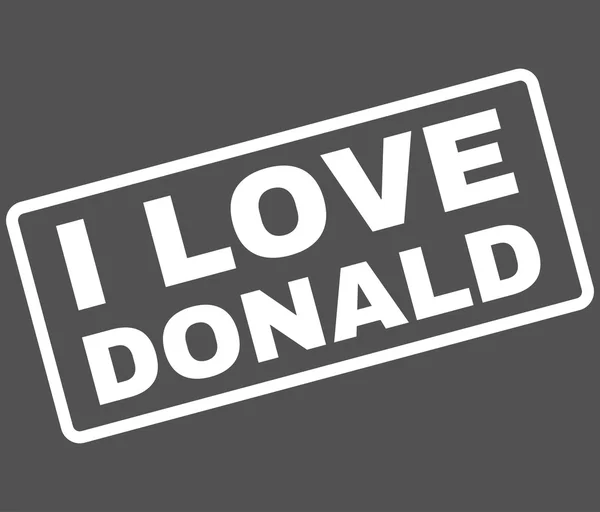 I Love Donald Rubber Stamp Vector — ストックベクタ