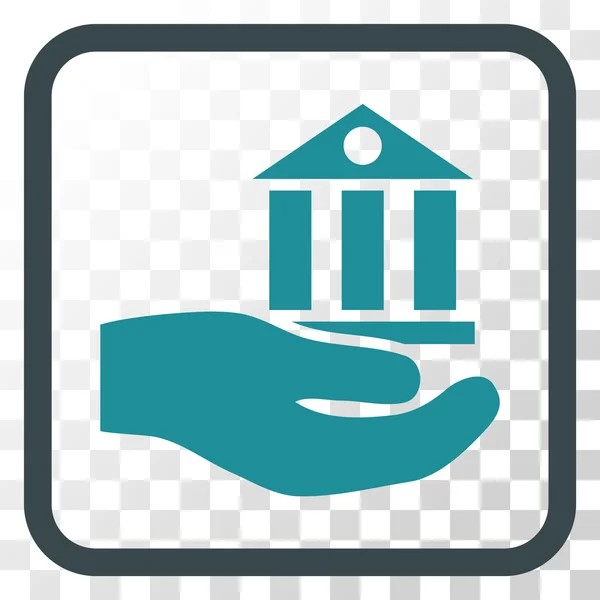 Vector de servicio bancario icono en un marco — Archivo Imágenes Vectoriales