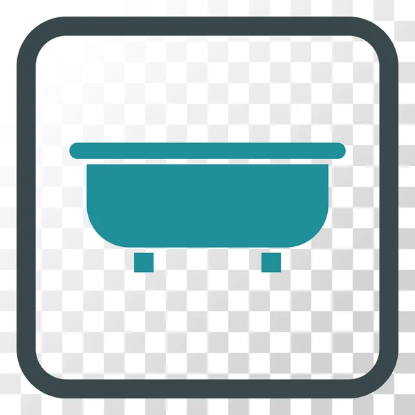 Ícone de vetor de banheira em um quadro — Vetor de Stock