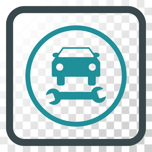 Car Repair Vector Icon In a Frame — Stock Vector