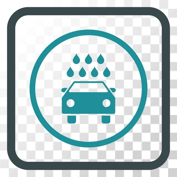 Vector de ducha de coche icono en un marco — Vector de stock