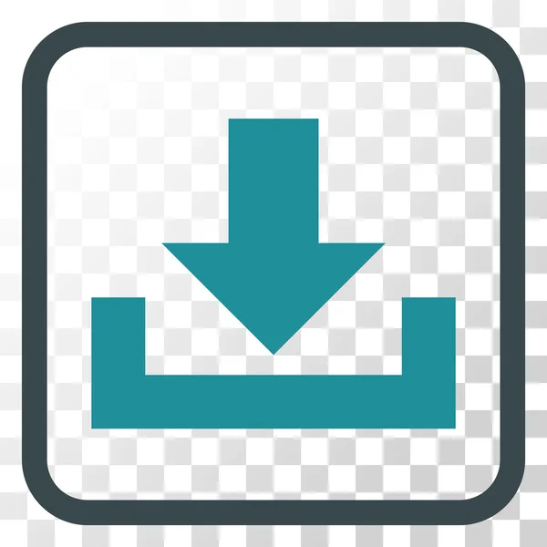 Downloads Vector Icon In een Frame — Stockvector
