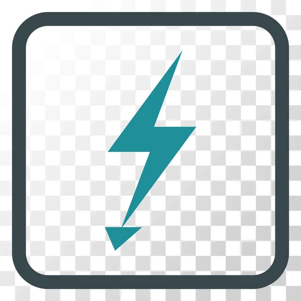 Electric Strike Vector Icon In a Frame — Stock Vector