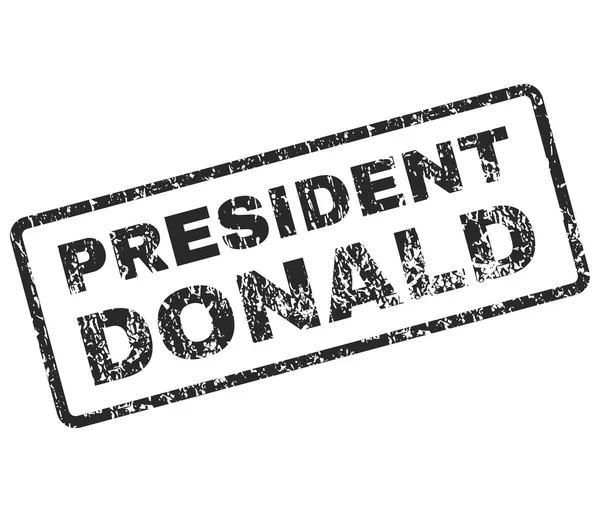 President Donald Rubber Stamp Vector — Stock Vector