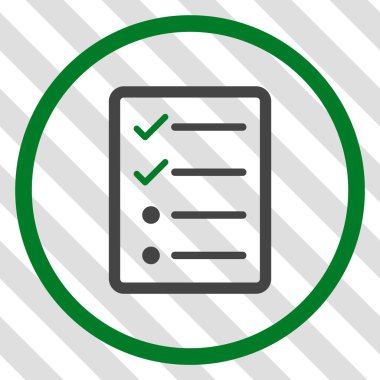 Denetim listesi sayfa vektör simgesi