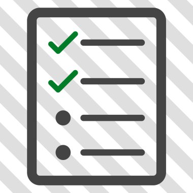 Denetim listesi sayfa vektör simgesi