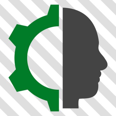 Cyborg dişli vektör simgesi