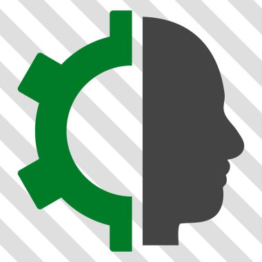 Cyborg dişli vektör simgesi