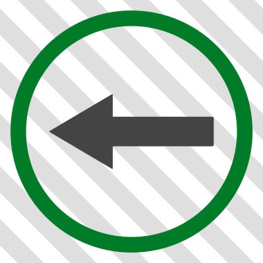 Sol ok vektör simgesi yuvarlak