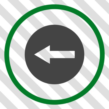 Sol ok vektör simgesi yuvarlak