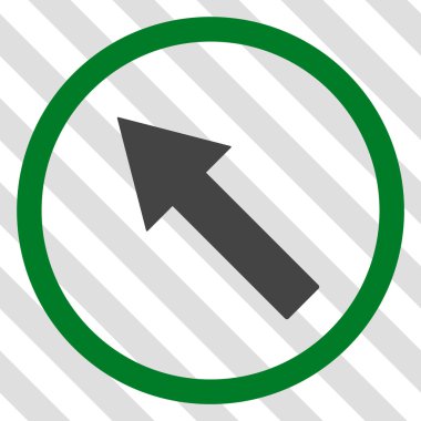 Yukarı Sağdan sola yönlü ok vektör simgesi