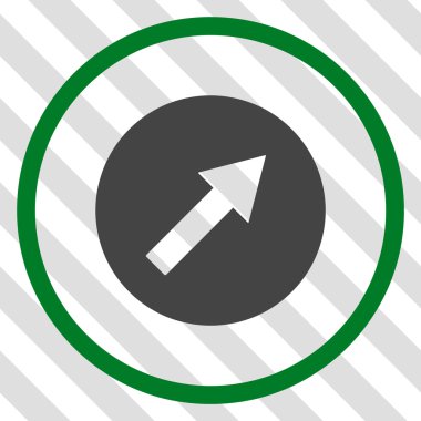 Yukarı sağ yuvarlak ok vektör simgesi