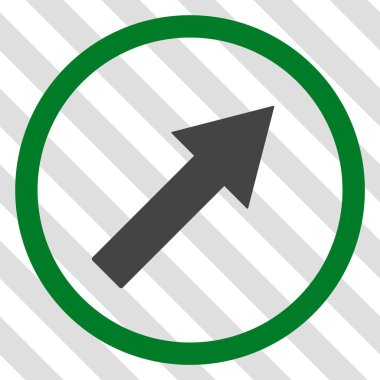 Yukarı sağ yuvarlak ok vektör simgesi