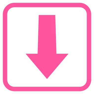 Vektör simgesi bir çerçeve içinde aşağı ok