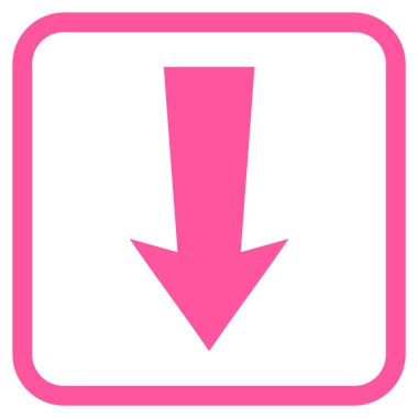 Vektör simgesi bir çerçeve içinde aşağı ok