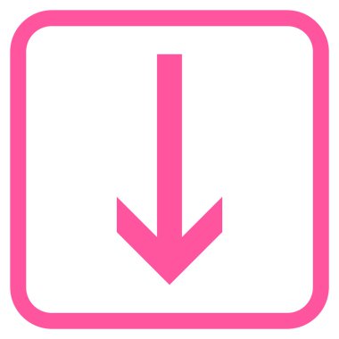 Vektör simgesi bir çerçeve içinde aşağı ok