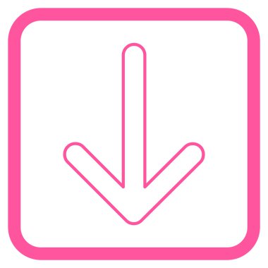 Vektör simgesi bir çerçeve içinde aşağı ok