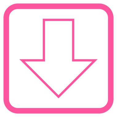 Vektör simgesi bir çerçeve içinde aşağı ok