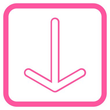 Vektör simgesi bir çerçeve içinde aşağı ok