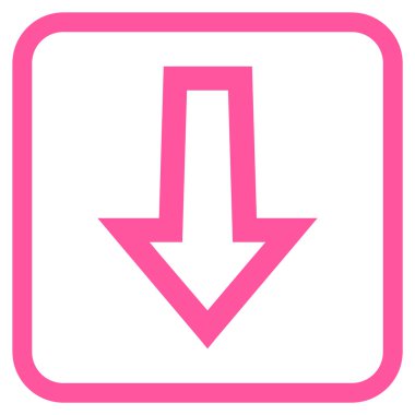 Vektör simgesi bir çerçeve içinde aşağı ok