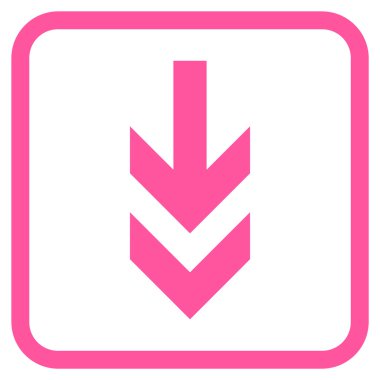 Vektör simgesi bir çerçeve içinde aşağı ok