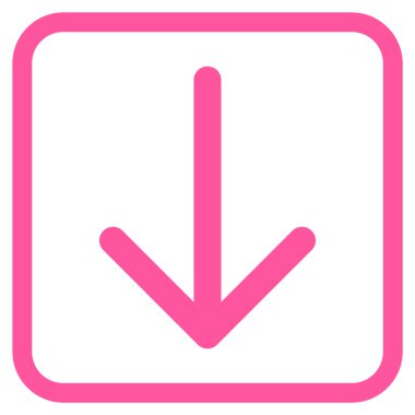 Vektör simgesi bir çerçeve içinde aşağı ok