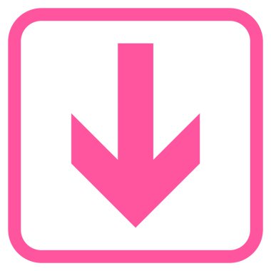 Vektör simgesi bir çerçeve içinde aşağı ok