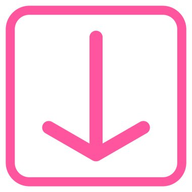 Vektör simgesi bir çerçeve içinde aşağı ok