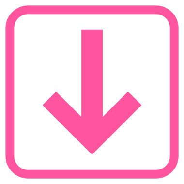 Vektör simgesi bir çerçeve içinde aşağı ok