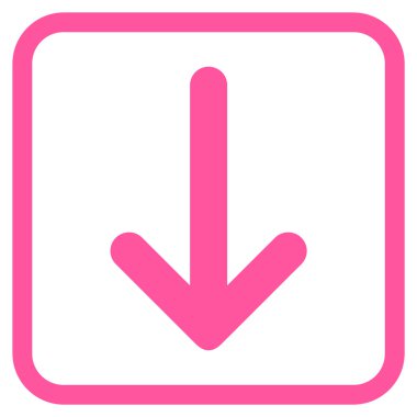 Vektör simgesi bir çerçeve içinde aşağı ok