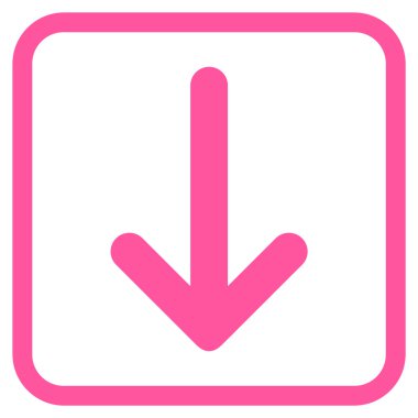 Vektör simgesi bir çerçeve içinde aşağı ok