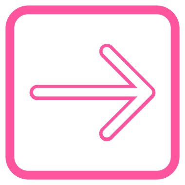 Ok sağ vektör simgesi bir çerçeve içinde