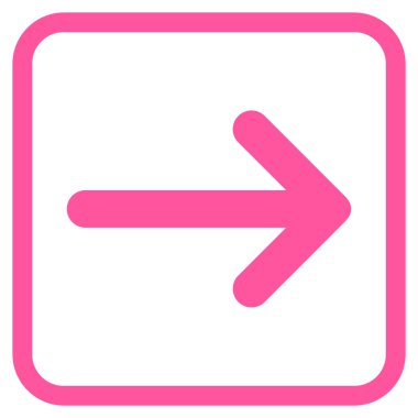 Ok sağ vektör simgesi bir çerçeve içinde