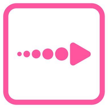 Ok sağ vektör simgesi bir çerçeve içinde