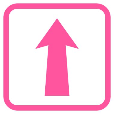 Vektör simgesi bir çerçeve içinde yukarı ok