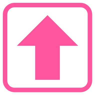 Vektör simgesi bir çerçeve içinde yukarı ok