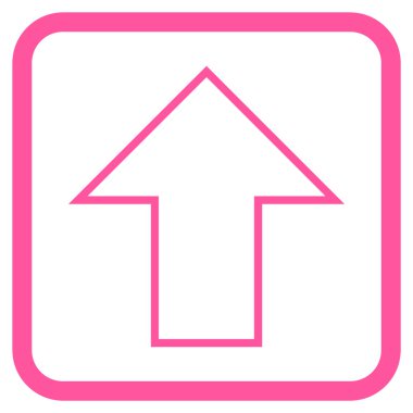 Vektör simgesi bir çerçeve içinde yukarı ok