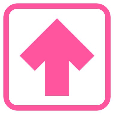 Vektör simgesi bir çerçeve içinde yukarı ok